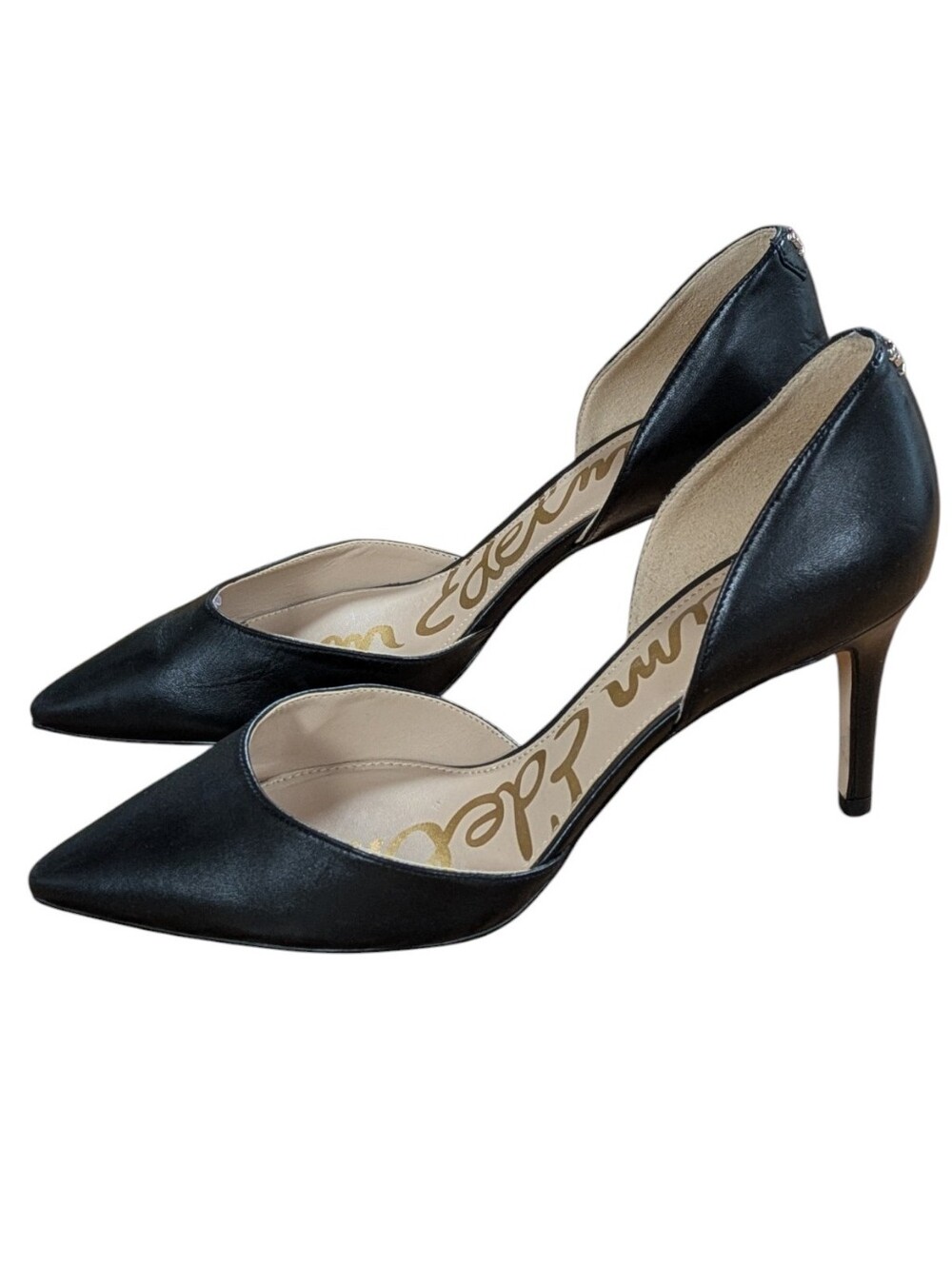 Sam Edelman Telsa Black Leather D'Orsay Pumps Size 8.5